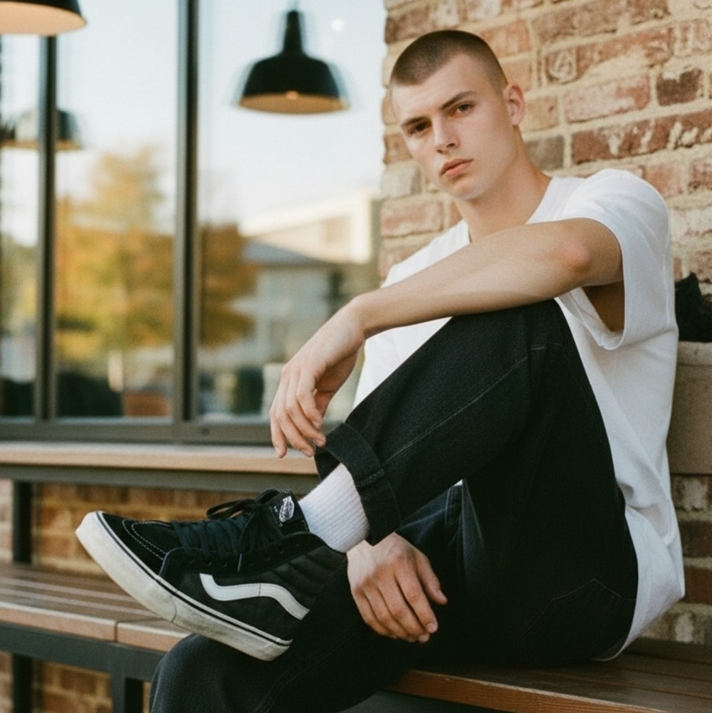 Vans Hi-Top Black and Checkerboard (Unisex) Sneakers